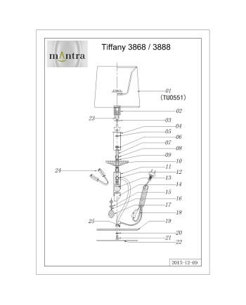 ***OFER/DES***  TIFFANY*CU* SOBREMESA 1+1L